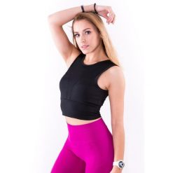 Stanik sportowy damski 2skin STUDIO TOP BLACK. Czarne bielizna sportowa 2SkIN, m, bez wzorów, z elastanu. Za 119.00 zł.