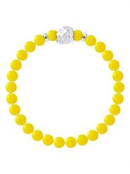 Pearline Bransoletka z kamieniem ozdobnym rozmiar: onesize. Żółte bransoletki Pearline, srebrne. Za 260.99 zł.