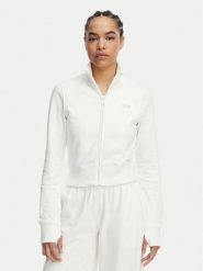 Tommy Jeans Bluza Metallic Logo DW0DW22580 Biały Slim Fit. Białe bluzy Tommy Jeans, l, bez wzorów, z bawełny, bez kaptura. Za 489.99 zł.