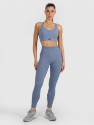 4F Legginsy treningowe bezszwowe damskie - szare XS/S. Szare legginsy 4f, l, bez wzorów, z dzianiny, z podwyższonym stanem. Za 149.99 zł.