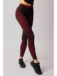 Spaio Legginsy termiczne "Rapid" w kolorze bordowo-czarnym rozmiar: XL. Czarne legginsy Spaio, xl, bez wzorów, z materiału, outdoorowe. Za 83.62 zł.