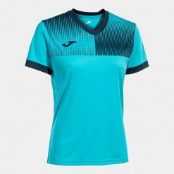 T-shirt Ekologiczny Joma Eco Supernova dla Kobiet - Turkusowy i Morski. Niebieskie t-shirty Joma, bez wzorów, z poliesteru, bez kołnierzyka, bez ramiączek. Za 176.99 zł.