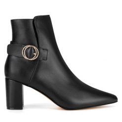 Botki Sergio Bardi. Czarne botki Sergio Bardi, bez wzorów, bez obcasa, na słupku, bez zapięcia. Za 279.00 zł.