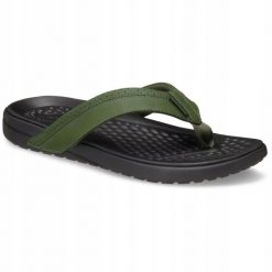 Japonki Dla Dorosłych Crocs Yukon Vista II LR Flip. Czarne klapki Crocs, bez wzorów, z materiału, bez obcasa. Za 239.99 zł.