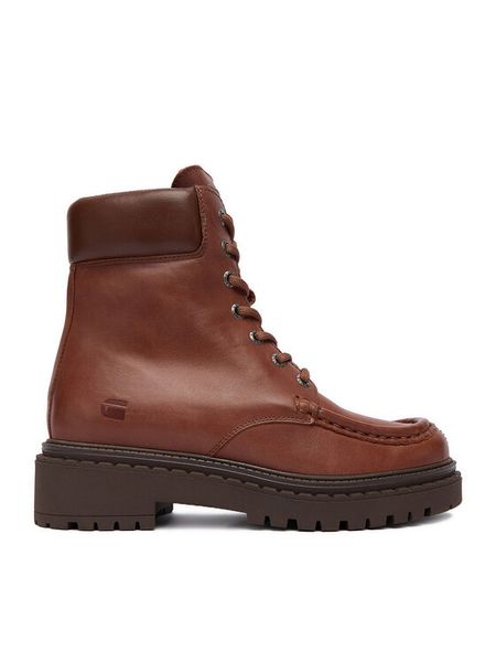 G-Star Raw Trzewiki EO-MERIC-25FW35 Brązowy. Brązowe botki G-Star, bez wzorów, ze skóry, bez obcasa, na płaskiej podeszwie, bez zapięcia. Za 383.99 zł.