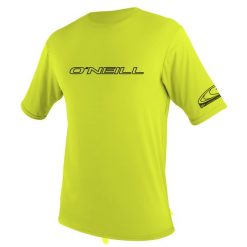 Koszulka ONEILL BASIC SKINS S/S SUN SHIRT Lime L. Zielone bluzki O'Neill, l, bez wzorów, ze skóry, sportowe, bez kołnierzyka, bez ramiączek. Za 184.00 zł.