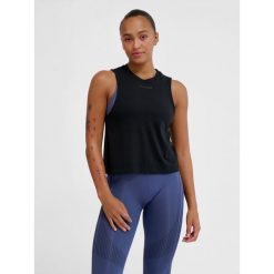 Damski tank top Hummel Vanja Muscle. Czarne topy Hummel, bez wzorów, bez kołnierzyka, bez ramiączek. Za 147.00 zł.