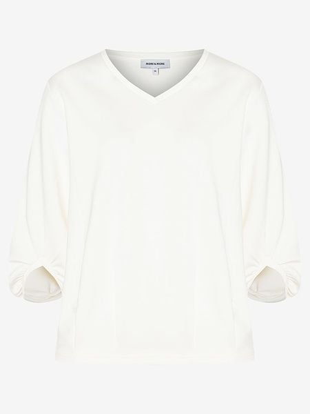 More & More Bluzka w kolorze kremowym rozmiar: 44. Brązowe bluzki More & More, bez wzorów, bez kołnierzyka, bez ramiączek. Za 180.06 zł.