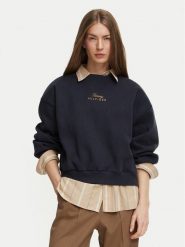 Tommy Hilfiger Bluza WW0WW51724 Niebieski Relaxed Fit. Niebieskie bluzy TOMMY HILFIGER, xs, bez wzorów, bez kaptura. Za 529.99 zł.