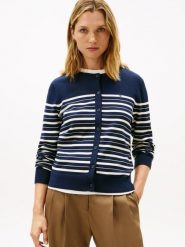 Tommy Hilfiger Kardigan Kobiety biały|niebieski, XS. Białe kardigany TOMMY HILFIGER, xs, bez wzorów, z bawełny. Za 429.95 zł.