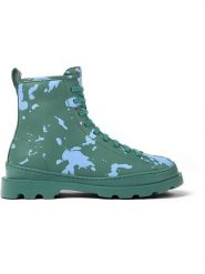 Camper Skórzane botki w kolorze zielono-błękitnym rozmiar: 35. Niebieskie botki Camper, bez wzorów, bez obcasa, bez zapięcia. Za 289.20 zł.