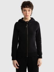 Bluza damska z kapturem czarna Laurisana 906. Czarne bluzy Big Star, l, bez wzorów, z dresówki, z kapturem. W wyprzedaży za 179.99 zł.