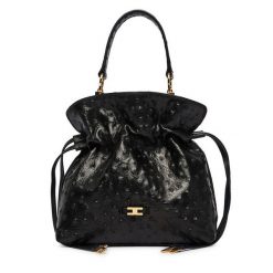 Torebka Elisabetta Franchi. Czarne torebki klasyczne Elisabetta Franchi, bez wzorów, bez dodatków. Za 2,549.00 zł.