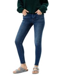 American Eagle Outfitters jegginsy damskie Moody Blue, wysoki stan, rozmiar W26. Brązowe jeansy Erima, bez wzorów, z podwyższonym stanem. Za 284.99 zł.
