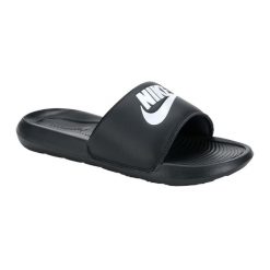 Klapki damskie Nike Victori One Slide. Czarne klapki Nike, bez wzorów, bez obcasa. Za 149.99 zł.
