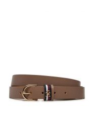 Tommy Hilfiger Pasek Damski Essential Effortless AW0AW16612 Beżowy. Brązowe paski TOMMY HILFIGER, bez wzorów, ze skóry. Za 149.99 zł.