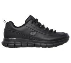 Buty sportowe damskie Skechers Sure Track Trickel sneakersy skórzane czarne. Czarne trekkingi Skechers, trekkingowe. Za 319.00 zł.