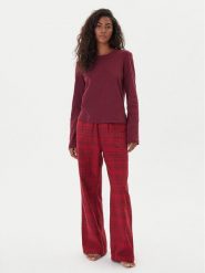 Calvin Klein Underwear Piżama LV00QS7579 Czerwony Regular Fit. Czerwone piżamy Calvin Klein Underwear, bez wzorów, z bawełny, bez ramiączek. Za 369.99 zł.