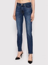 7 For All Mankind Jeansy Roxanne JSWX1200LM Granatowy Slim Fit. Niebieskie jeansy 7 for all mankind, bez wzorów. Za 789.99 zł.