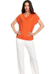 Heine Koszulka w kolorze pomarańczowym rozmiar: 34. Pomarańczowe bluzki Heine, bez wzorów, bez kołnierzyka, bez ramiączek. Za 34.99 zł.