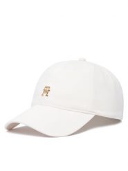 Tommy Hilfiger Czapka z daszkiem AW0AW18917 Biały. Białe czapki TOMMY HILFIGER, bez wzorów, z bawełny. Za 209.99 zł.