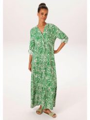 Aniston Sukienka w kolorze zielono-białym rozmiar: 44. Białe sukienki Aniston, bez wzorów, z wiskozy, bez kołnierzyka, bez ramiączek, maxi. Za 217.99 zł.