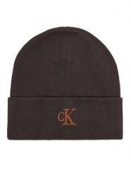 Calvin Klein Czapka LV04F8098G Brązowy. Brązowe czapki Calvin Klein, bez wzorów, z wiskozy. Za 129.99 zł.