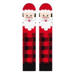 Bambusowe skarpety świąteczne Comfort Feet 3/4 do kolan Święty Mikołaj. Brązowe skarpety OEM, bez wzorów, z elastanu. Za 62.34 zł.