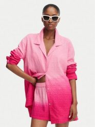 Roxy Koszula Ocean Gradient ERJX603490 Różowy ciemny Oversize. Czerwone koszule Roxy, xl, bez wzorów, z bawełny, bez kołnierzyka, bez ramiączek. Za 259.99 zł.