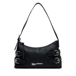 Torebka Karl Lagerfeld Jeans. Czarne torebki klasyczne Karl Lagerfeld Jeans, bez wzorów, z jeansu, bez dodatków. Za 709.99 zł.