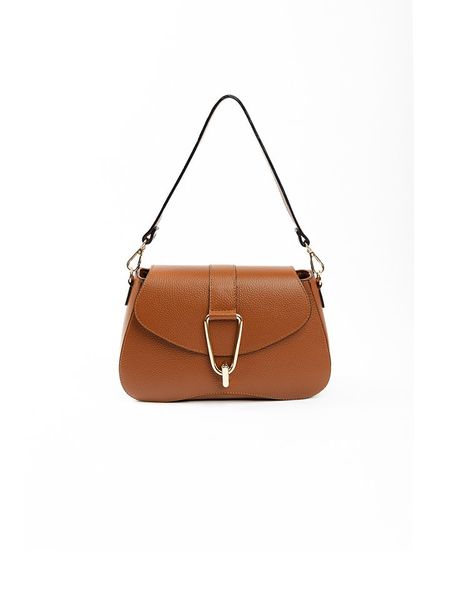 Lia Biassoni Skórzana torebka w kolorze jasnobrązowym - 27 x 18 x 8 cm rozmiar: onesize. Brązowe torby na ramię Lia Biassoni, bez wzorów, z materiału, na ramię, bez dodatków. Za 304.99 zł.