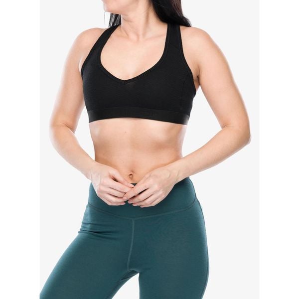 Biustonosz termoaktywny Sensor Merino DF Bra. Czarne bielizna sportowa Sensor, m, bez wzorów. Za 104.99 zł.
