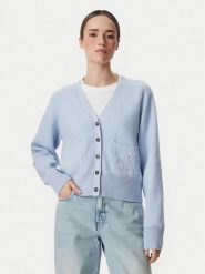 Calvin Klein Jeans Kardigan LV044H327G Niebieski jasny Regular Fit. Niebieskie kardigany Calvin Klein Jeans, m, bez wzorów, z bawełny. Za 649.99 zł.