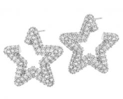 Kolczyki z mosiądzu rodowane z cyrkoniami - gwiazda. Kolczyki Artelioni, z cyrkonią, pozłacane. Za 189.00 zł.