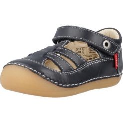 Sandały KICKERS SUSHY Niebieski. Niebieskie sandały Kickers, bez wzorów, ze skóry, bez obcasa, bez zapięcia. Za 236.65 zł.
