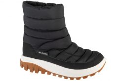 Buty zimowe damskie, Snowtrot Mid. Czarne trekkingi Columbia, z materiału, przed kolano, trekkingowe. Za 379.99 zł.