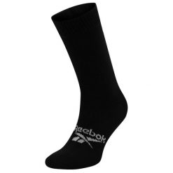 Skarpety sportowe unisex Reebok ACT FO MID CREW SOCK. Czarne skarpety Reebok, bez wzorów. W wyprzedaży za 25.00 zł.