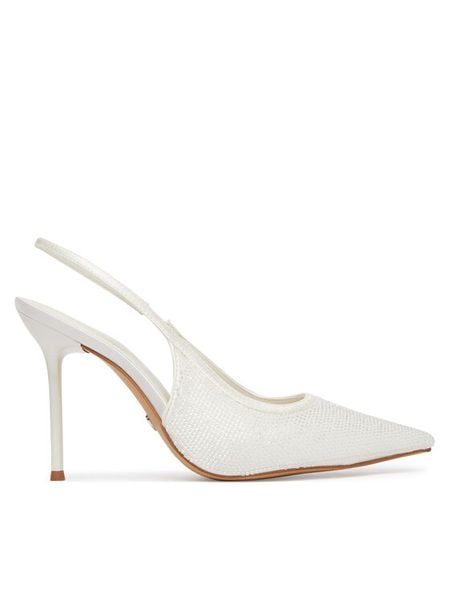 Aldo Szpilki Pearlescent 14296114 Biały. Białe szpilki Aldo, bez wzorów, z materiału, bez obcasa, na szpilce, bez zapięcia. Za 359.99 zł.