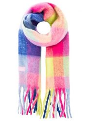 Zwillingsherz Szal "Fringes & Karo" ze wzorem - 235 x 40 cm rozmiar: onesize. Szaliki Zwillingsherz, bez wzorów, z materiału. Za 90.95 zł.