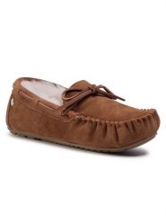 EMU Australia Kapcie Amity W10555 Brązowy. Brązowe obuwie domowe EMU Australia, bez wzorów, ze skóry, bez zapięcia. Za 449.99 zł.