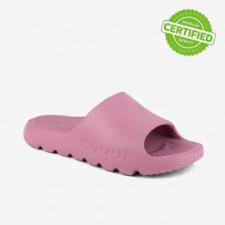 Damskie klapki Coqui Lou, lekkie Coqui Air, bezszwowe. Czerwone klapki Coqui, bez wzorów, z materiału, bez obcasa. Za 121.99 zł.