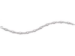 Bransoletka z białego złota z diamentami i topazami białymi - 18 cm - próba 375. Białe bransoletki Apart, z diamentem, złote. Za 3,890.00 zł.