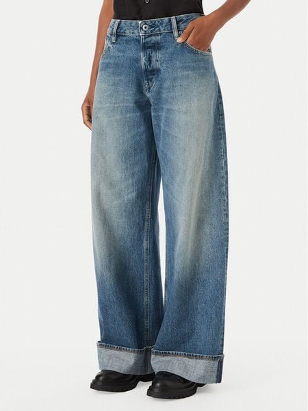 G-Star Raw Jeansy Roxx D28394-E358 Niebieski Loose Fit. Niebieskie jeansy G-Star Raw, bez wzorów. Za 398.99 zł.
