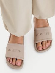 Hunter Klapki CEO-3C048 Beżowy. Brązowe klapki Hunter, bez wzorów, z syntetyku, bez obcasa. Za 119.99 zł.