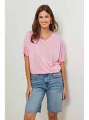 Lin Passion Tunika w kolorze jasnoróżowym rozmiar: 40/42. Różowe tuniki Lin Passion, bez wzorów, klasyczne, bez kołnierzyka, bez ramiączek. Za 113.99 zł.