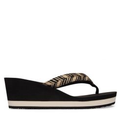 Japonki Tommy Hilfiger. Czarne klapki TOMMY HILFIGER, bez wzorów, bez obcasa. Za 229.99 zł.