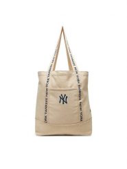 New Era Torebka New York Yankees MLB Strap Canvas Tote 60595127 Beżowy. Brązowe shopper New Era, bez wzorów, z materiału, bez dodatków. Za 149.99 zł.
