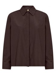 Soyaconcept Bluzka "Netti" w kolorze ciemnobrązowym rozmiar: XL. Brązowe bluzki Soyaconcept, xl, bez wzorów, z bawełny, bez kołnierzyka, bez ramiączek. Za 194.95 zł.