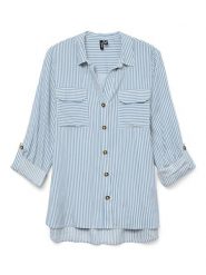 Vero Moda Koszula w kolorze błękitno-białym rozmiar: M. Białe koszule Vero Moda, m, bez wzorów, z wiskozy, klasyczne, bez kołnierzyka, bez ramiączek. Za 105.63 zł.