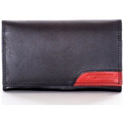 Portfel damski skórzany Cavaldi RD-06-CMN czarny - CZARNY Z CZERWONYM. Czarne portfele 4U Cavaldi, bez wzorów. Za 54.99 zł.
